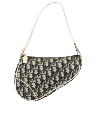 Mini Saddle Bag, &pound;495, Handbags, Grey, Canvas, Front view